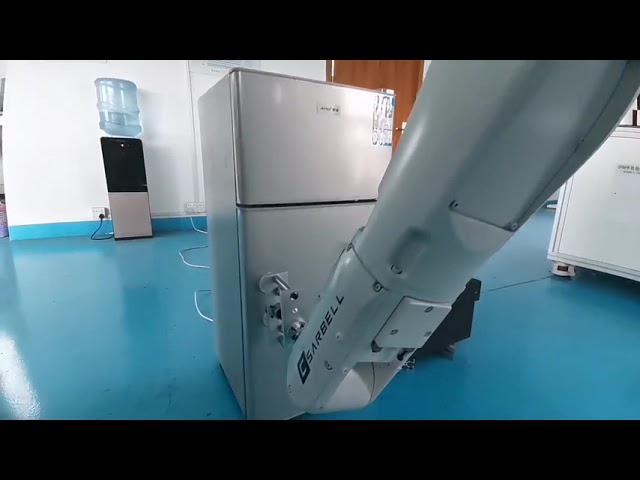 วิดีโอของ บริษัท เกี่ยวกับ Robotic arm for refrigerator door durability test - continuously open and close