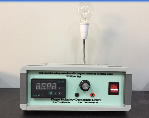 IEC62560-1 รูปที่ 8 วงจรทดสอบสำหรับหลอดไฟแบบไม่หรี่แสงที่สวิตช์หรี่ไฟหรือสวิตช์อิเล็กทรอนิกส์