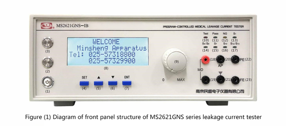 MS2621GNS Series โปรแกรมควบคุมกระแสไฟรั่วเครื่องทดสอบ